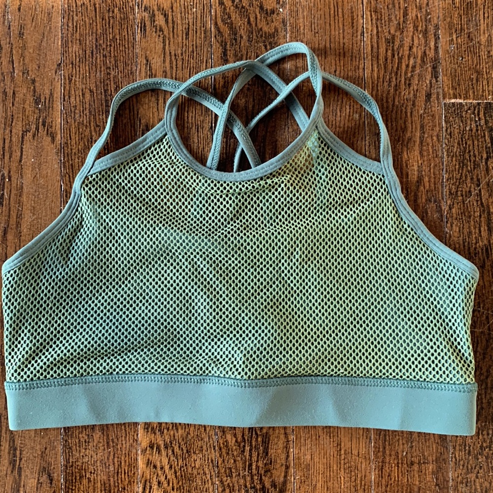 Green sports bra